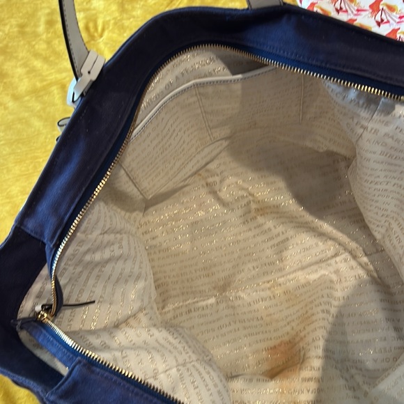 Kate Spade New York Extra Large Canvas & Leather Travel/ Diaper/Weekend Bag VGUC - Picture 13 of 14